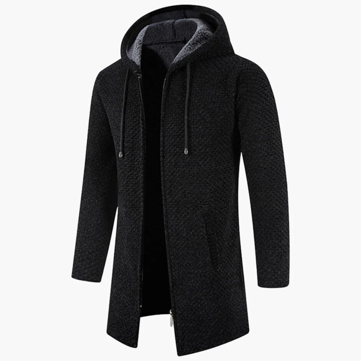 The Copenhagen Hooded Knit Cardigan – Men’s Longline Casual Coat