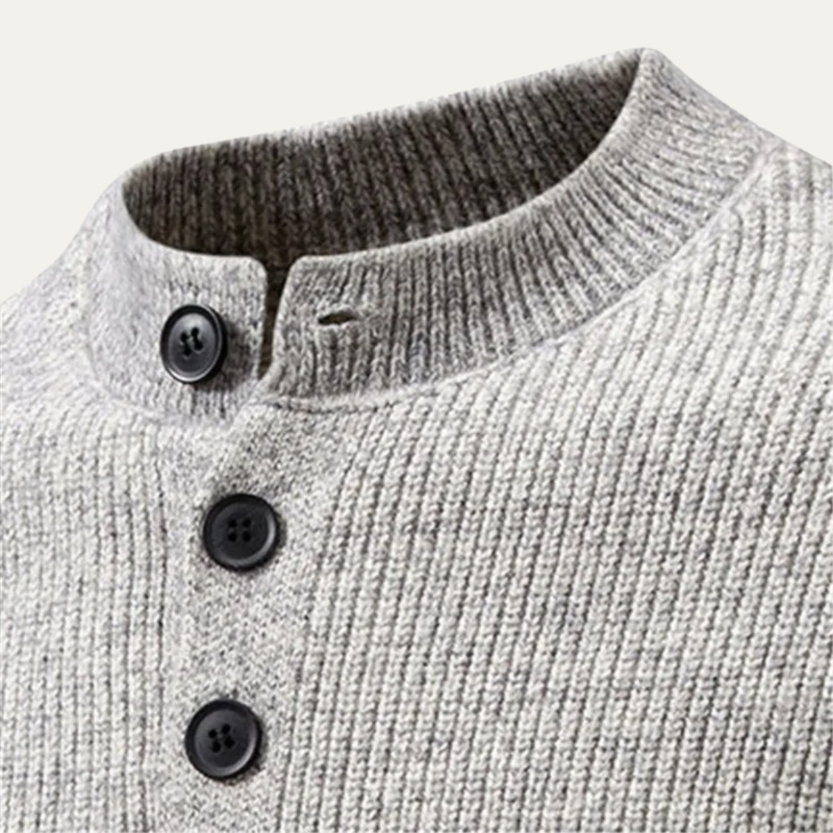 The Asciano Men’s Winter Warm Henley Knit Jumper