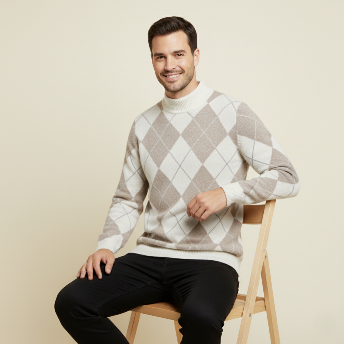 The Ortisei Men’s Soft Fuzzy Warm Knit Jumper