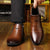 The Mantova Men's Pointed Toe Vintage Leather Ankle  Boots
