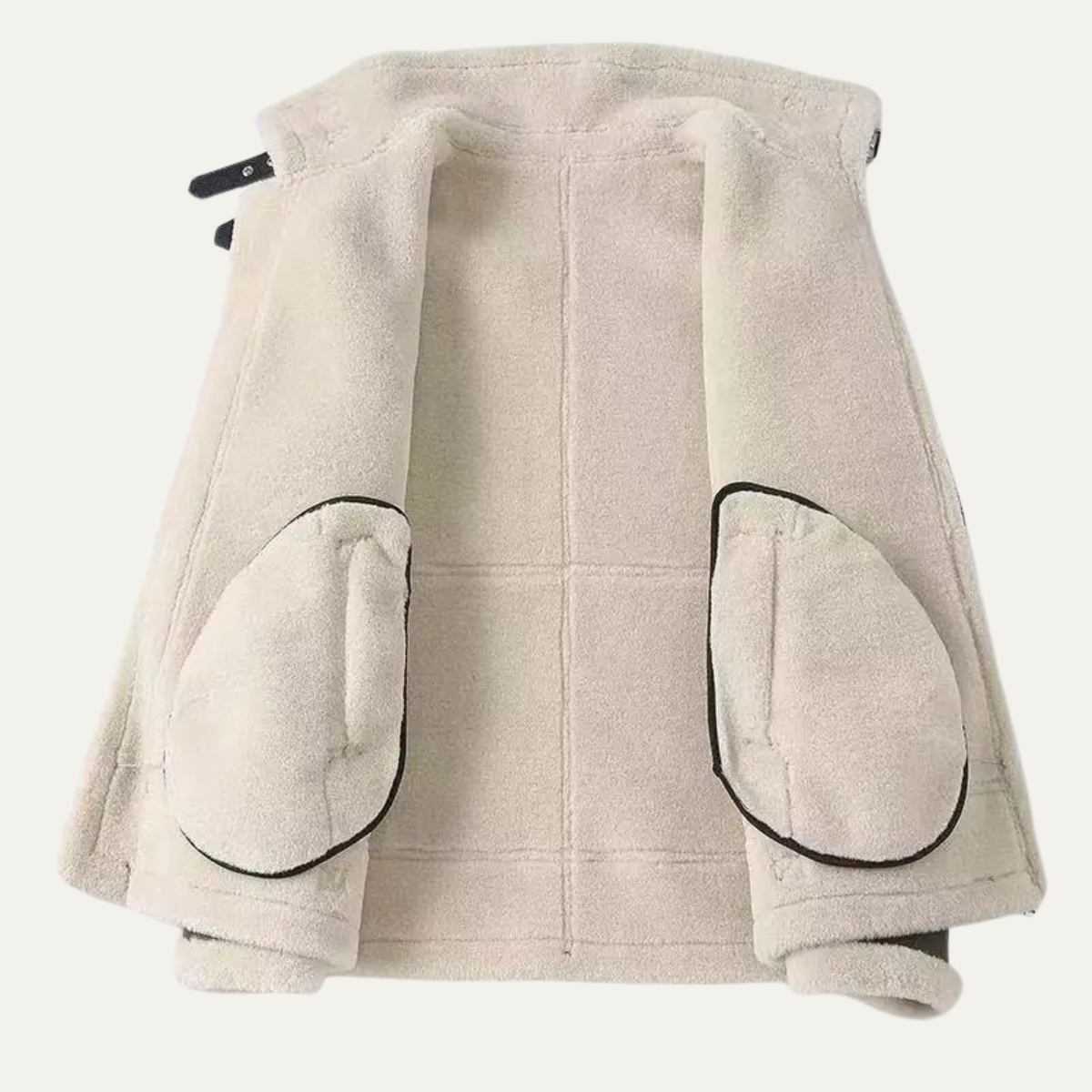 The Cala Luna Men’s Shearling Aviator Winter Jacket with Fleece Lining