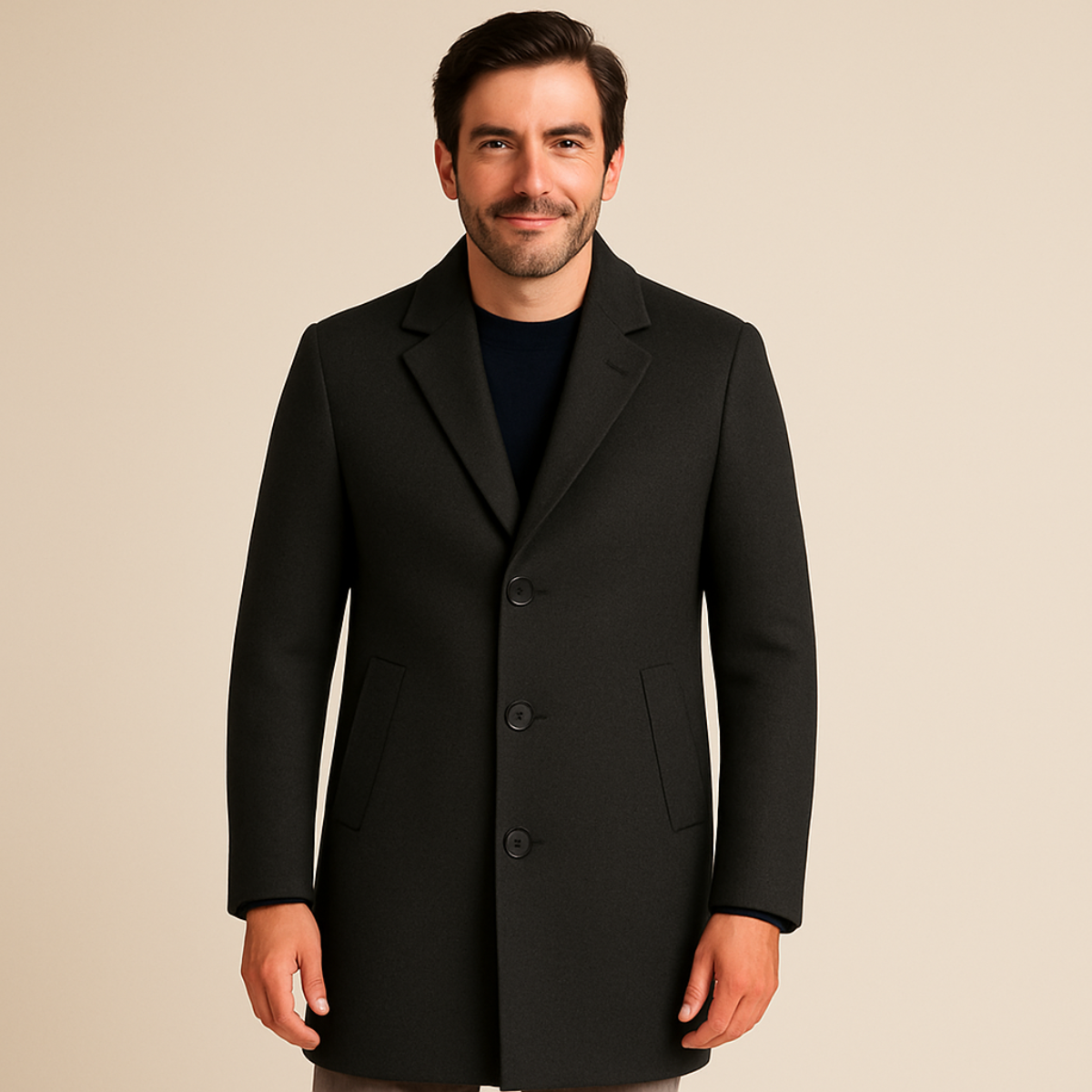 The Langley Mid Length Coat for Men