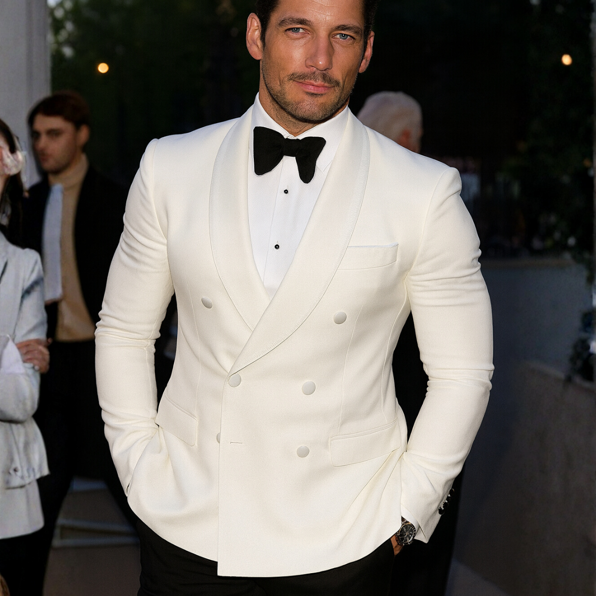 The Sandbanks Men’s Slim Fit Double Breasted Blazer Jacket