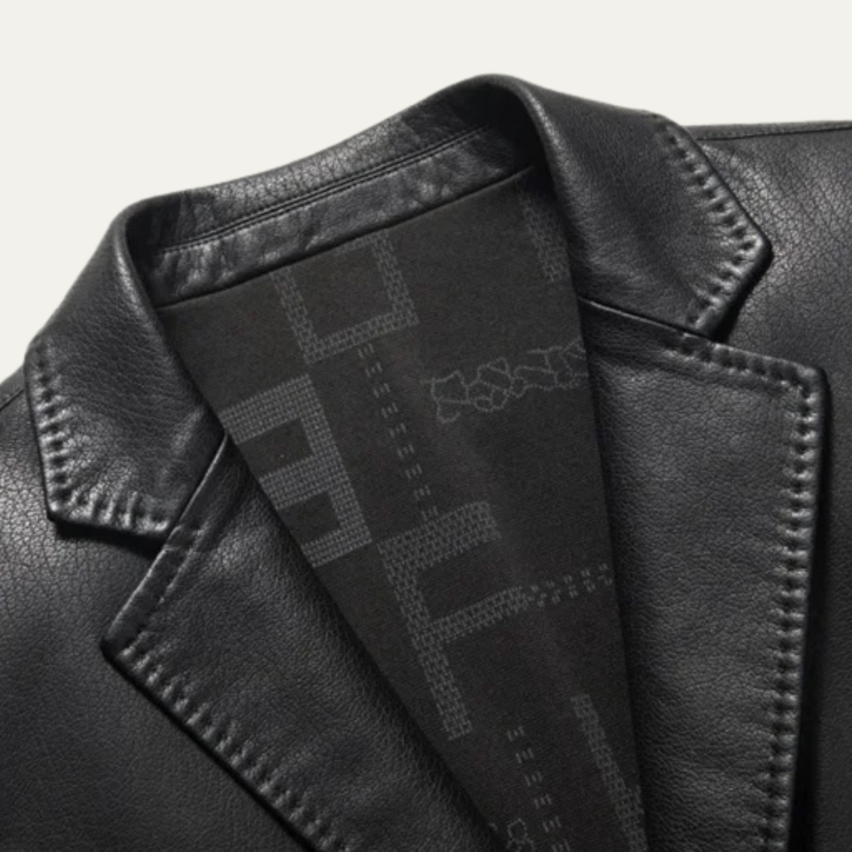 The Varenna Men's Slit Fit Casual Leather Blazer Jacket