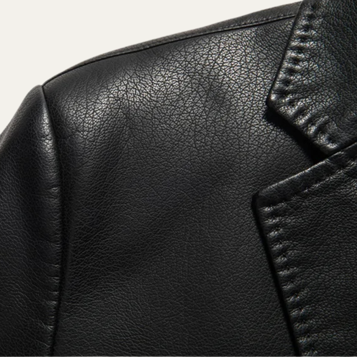 The Varenna Men's Slit Fit Casual Leather Blazer Jacket