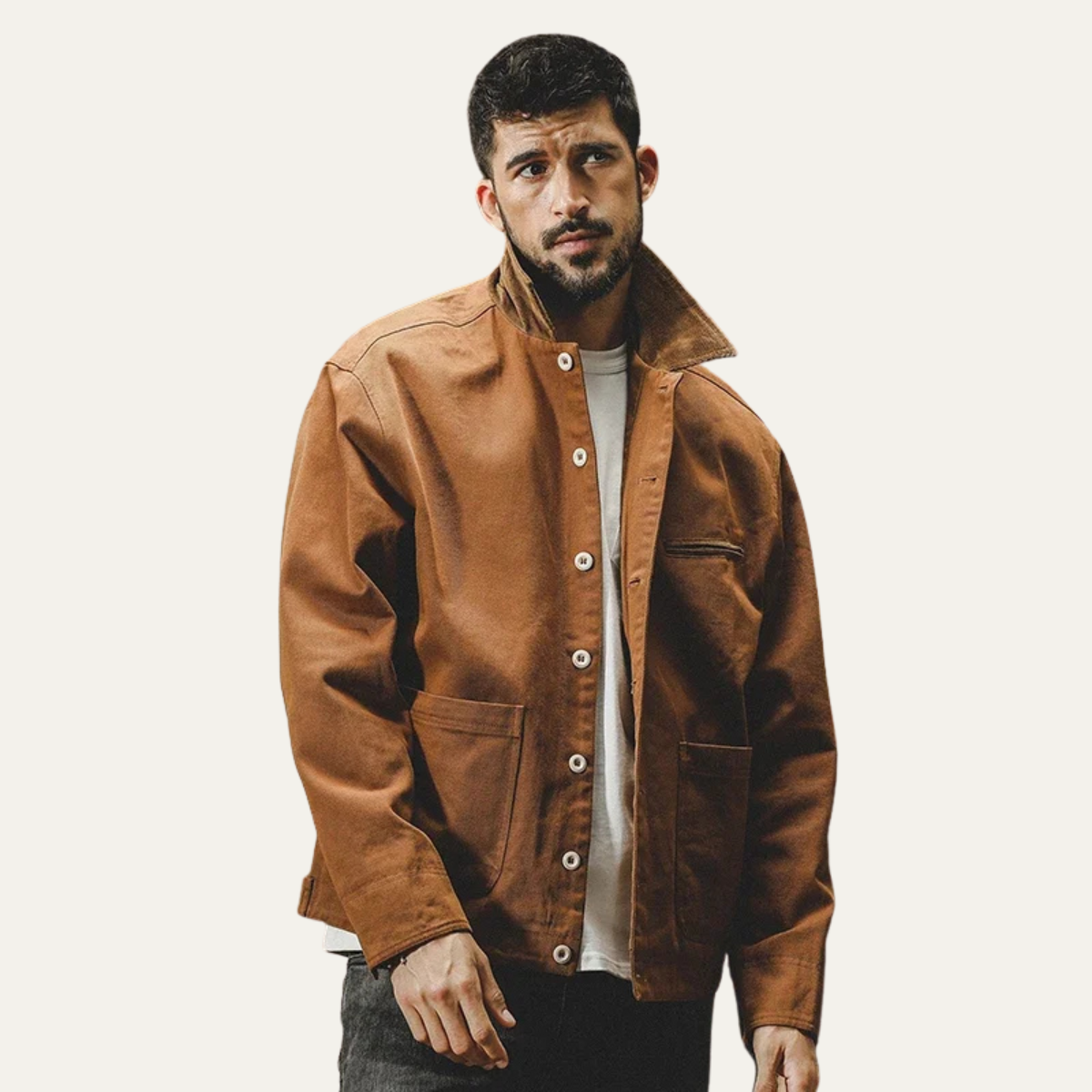 The Highclere Men’s Modern Casual Button Up Outerwear Jacket