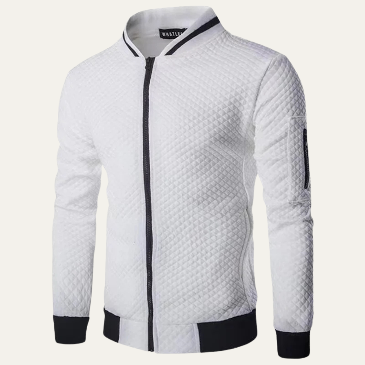 The Monopoli Men’s Lightweight Diamond Quilted Bomber Jacket