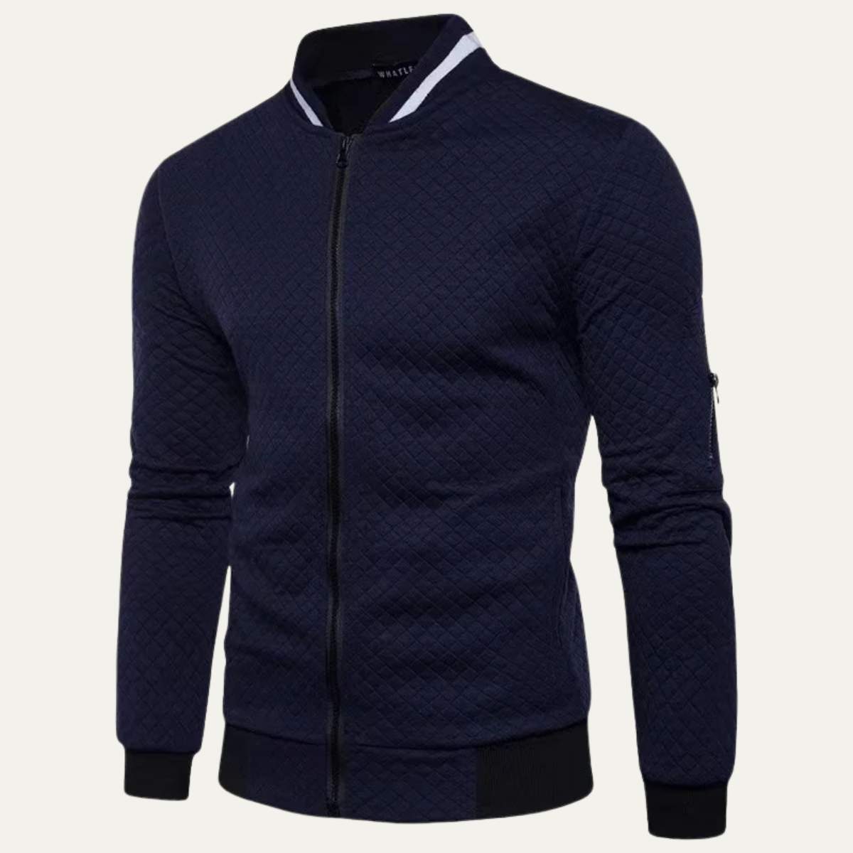 The Monopoli Men’s Lightweight Diamond Quilted Bomber Jacket
