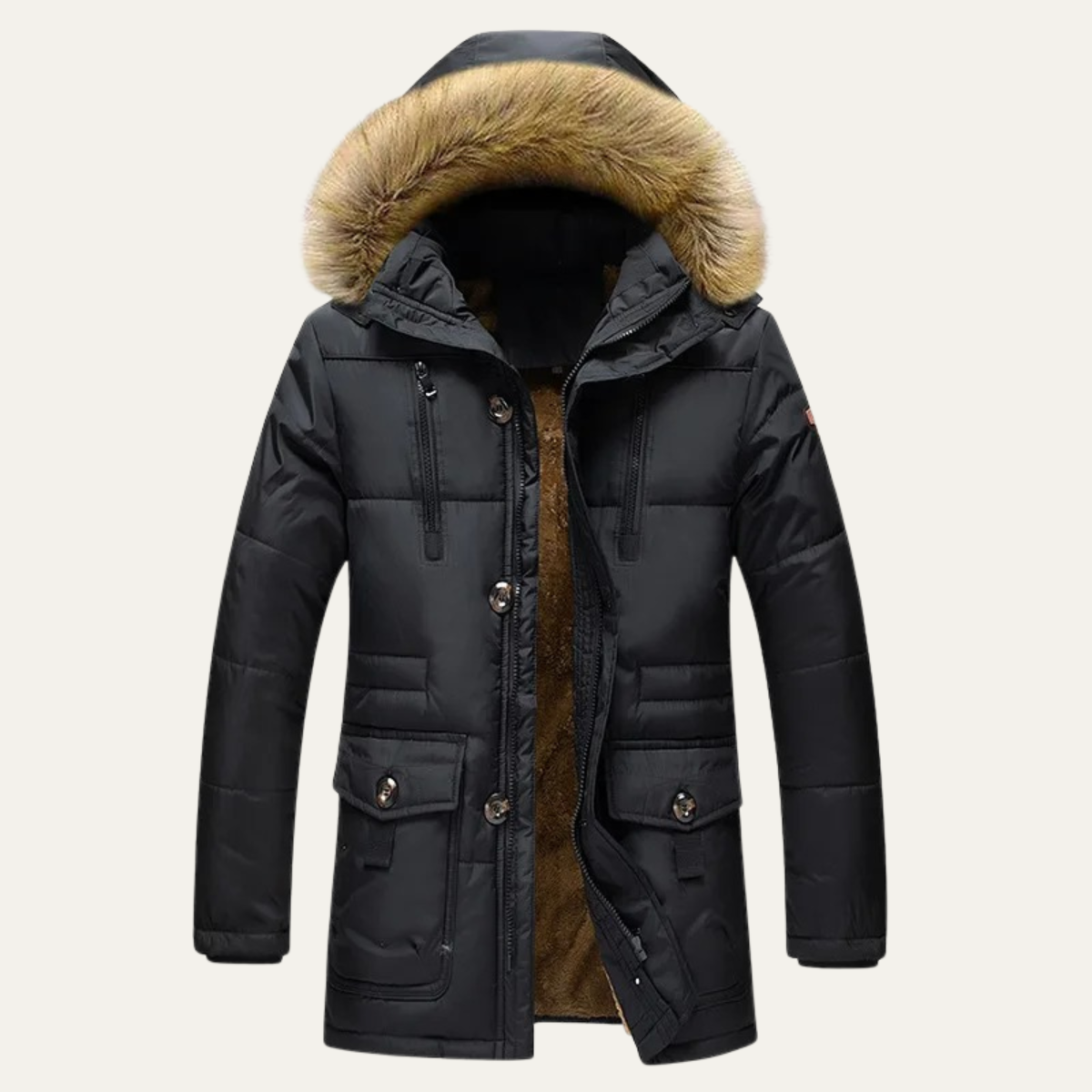The Thameside Men’s Stylish Waterproof Padded Warm Parka Jacket