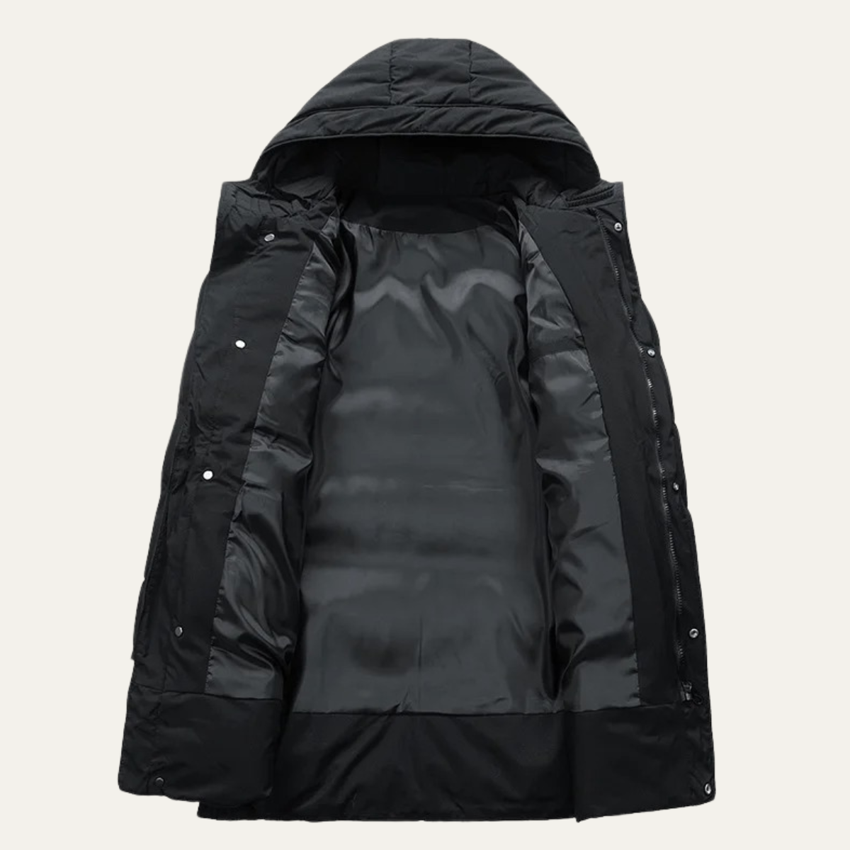 The Fulham Men’s Long Hooded Puffer Winter Jacket