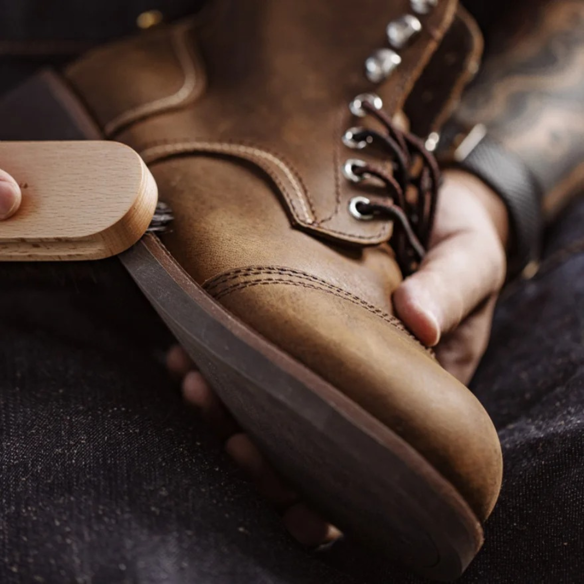 The Grayfield  Men’s Lace Up Combat Leather Boots