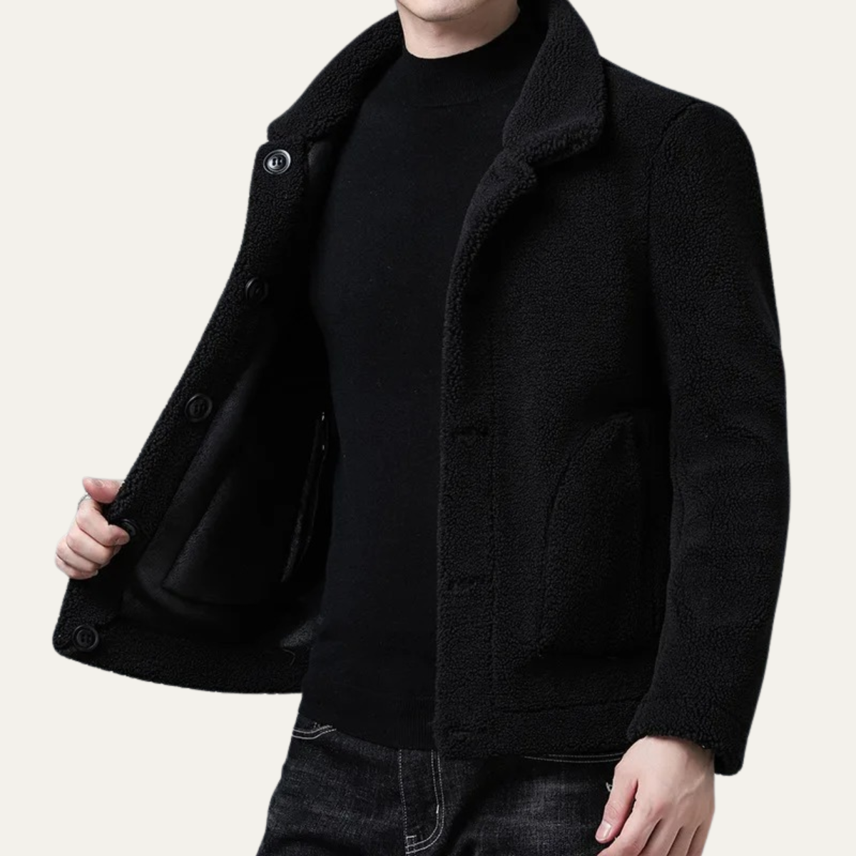 The Brecon Men's Warm Winter Fleece Jacket with Pockets