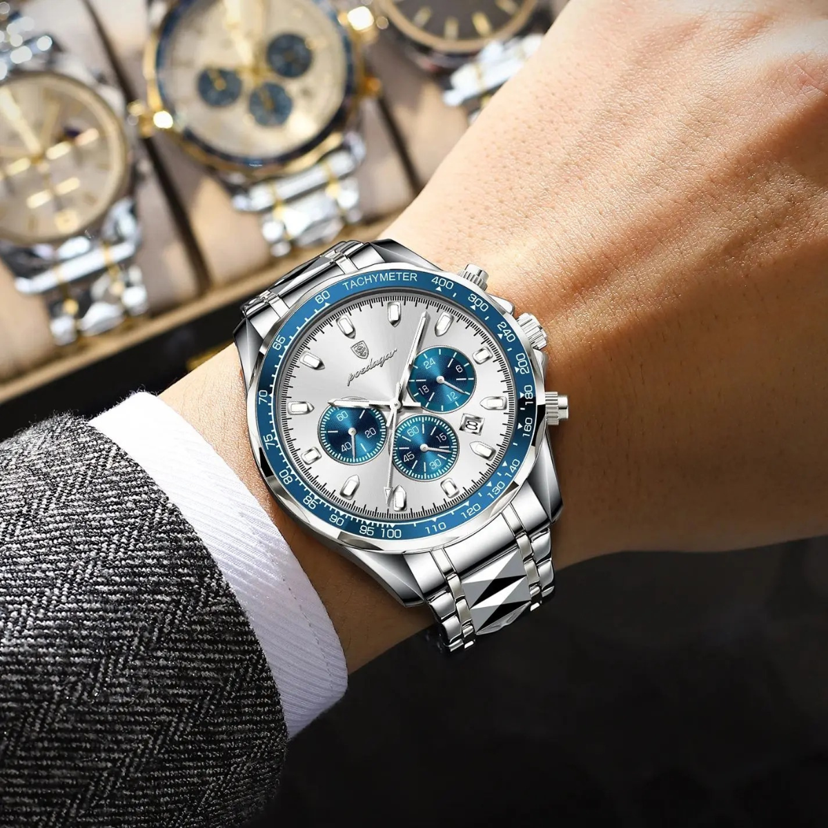The Dubai Men’s Luxury Stainless Steel Waterproof Watch