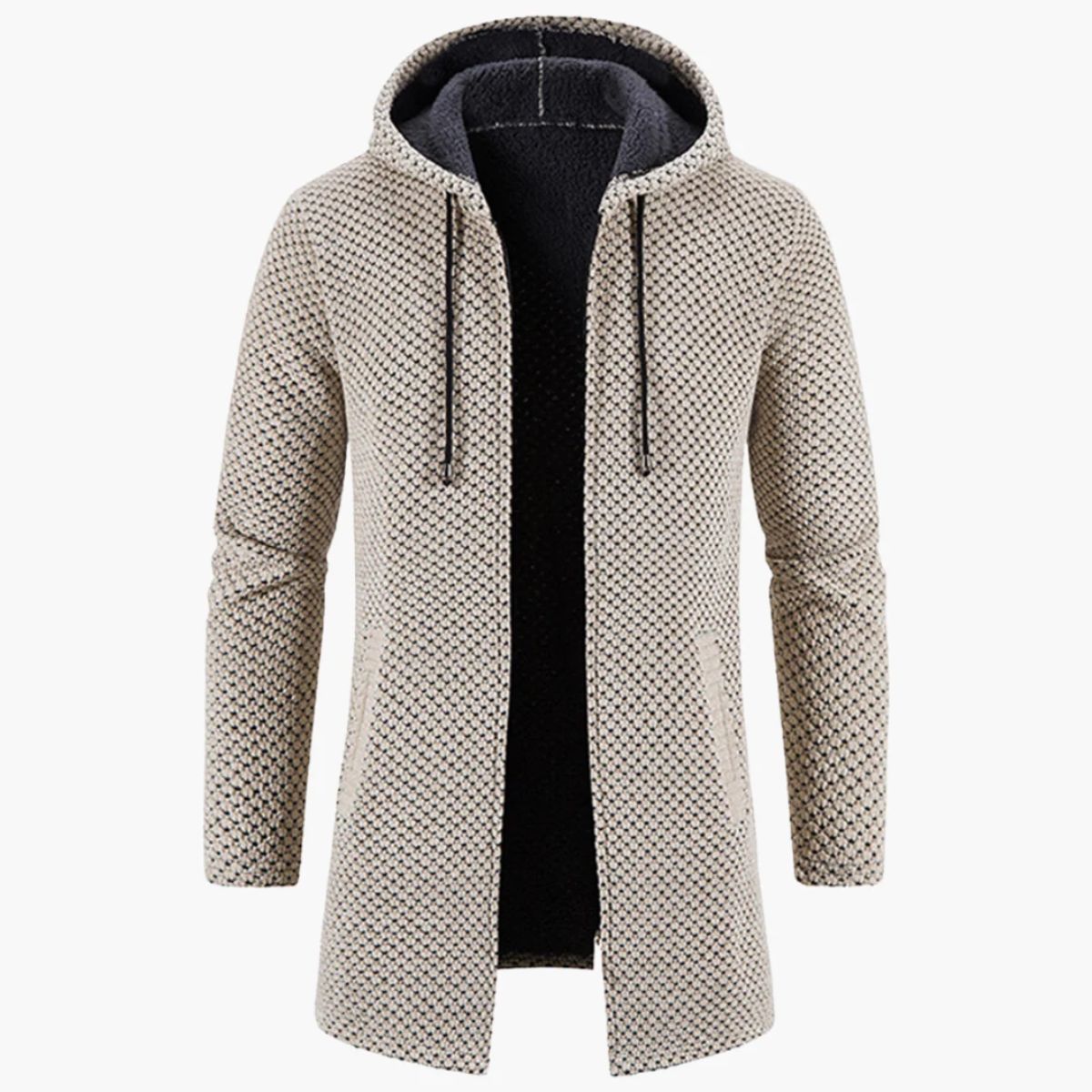 The Copenhagen Hooded Knit Cardigan – Men’s Longline Casual Coat