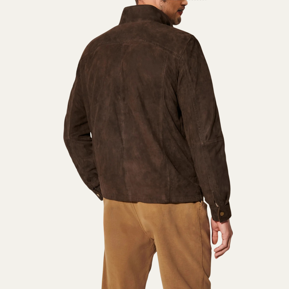 The Alnwick Men’s Retro Style Zip Up Suede Bomber Jacket