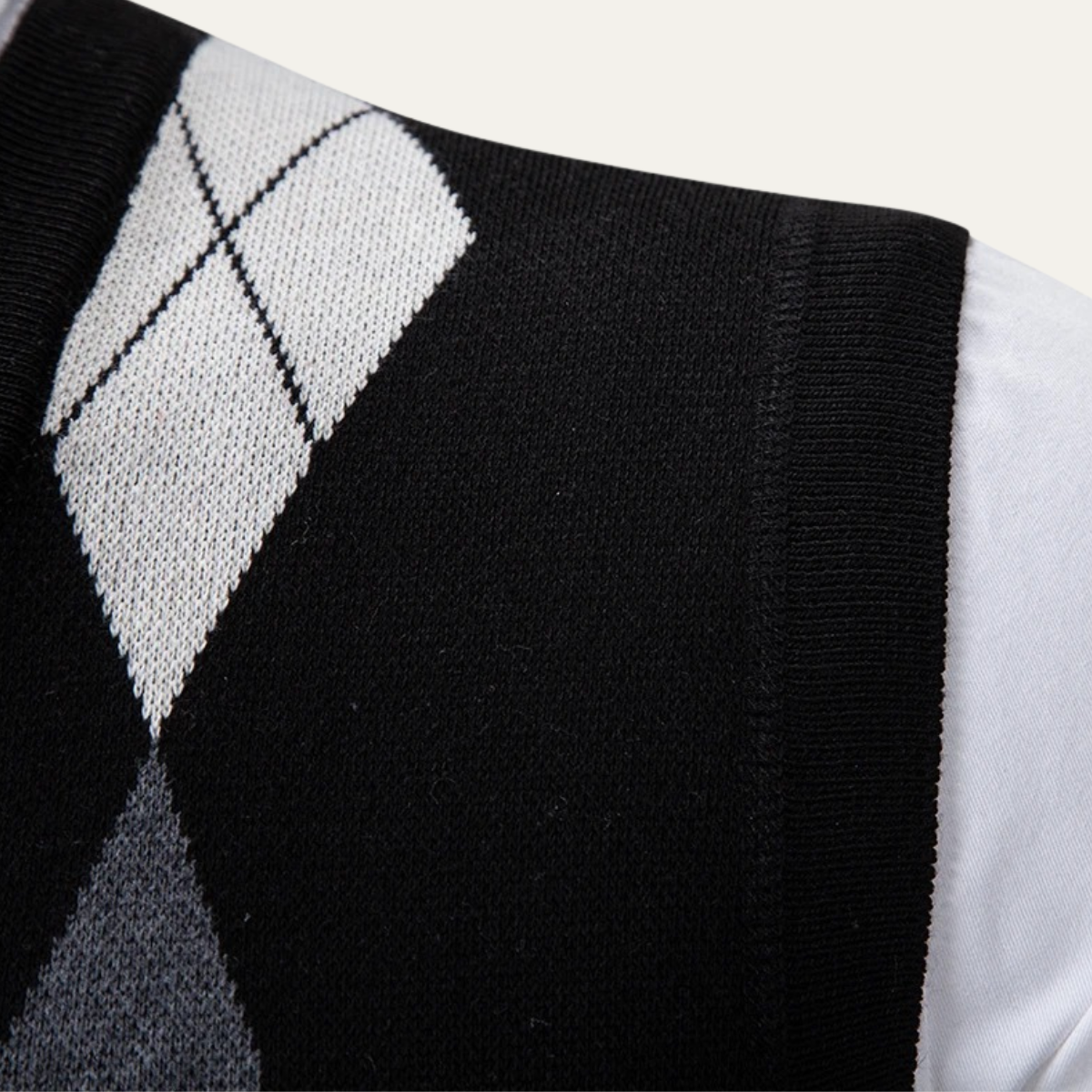 The Nottingham Men’s Classic Patterned V Neck Knitted Vest