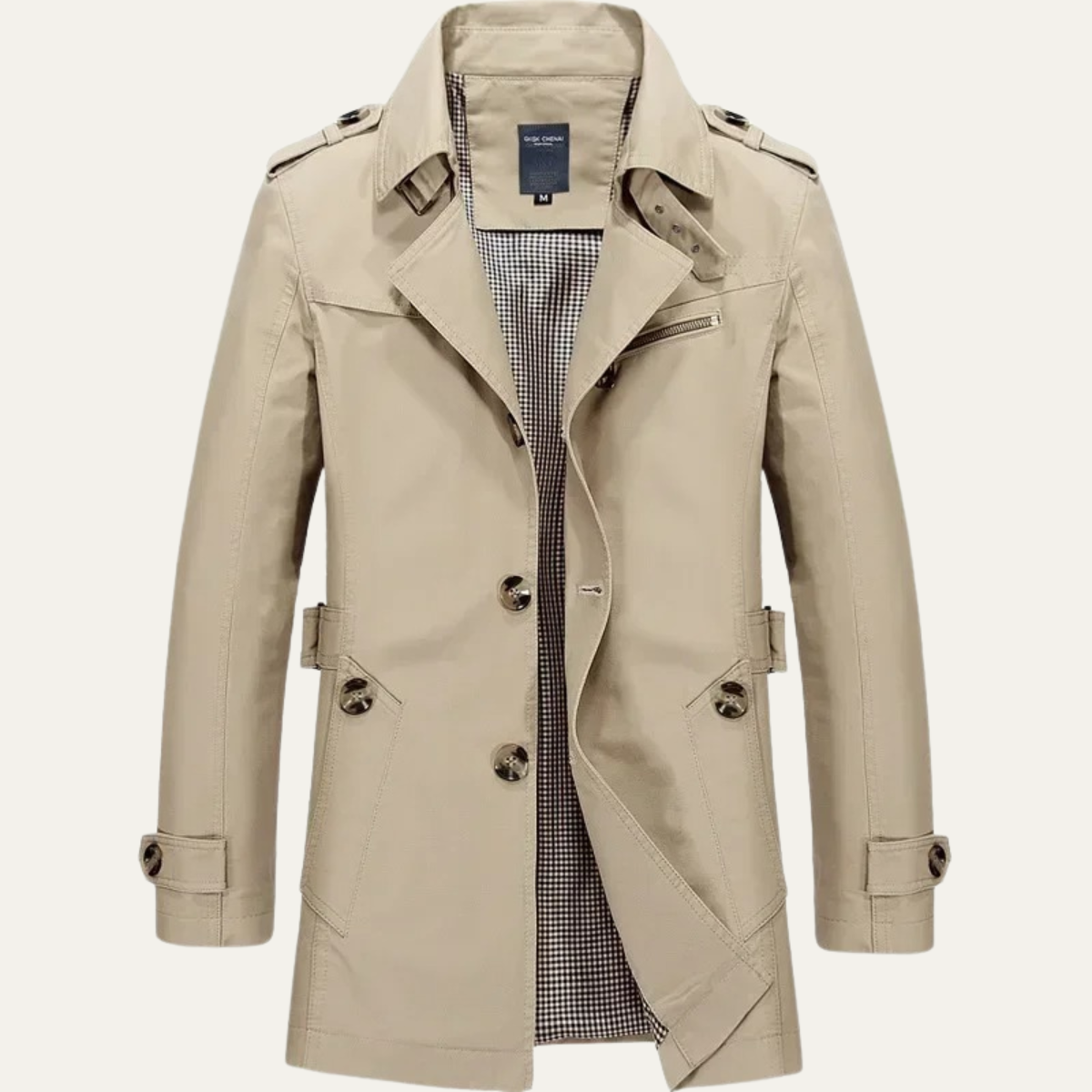 The Glenfield Men’s Classic Double Breasted Trench Coat