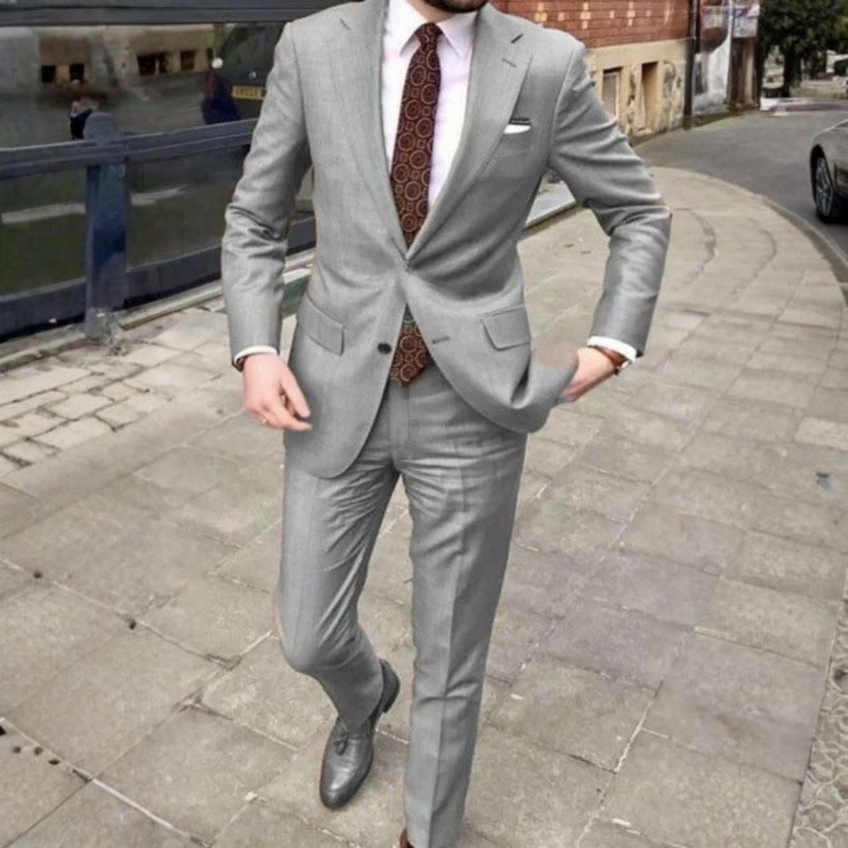 The Dobbiaco Men’s 2 Piece Suit Slim Fit – Blazer & Trousers Set