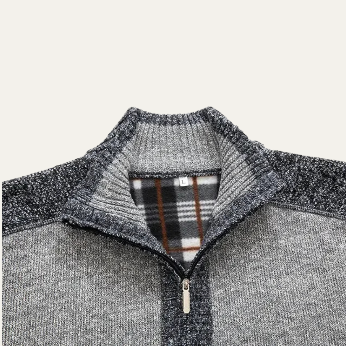 The Cirencester Men’s Thick Fleece Lined Zip Warm Knit Jacket