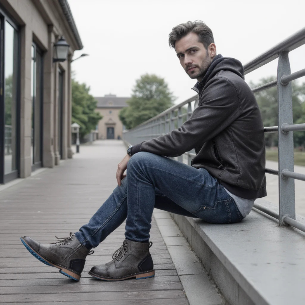 The Whitstable Men’s Casual Lace Up Leather Ankle Boots