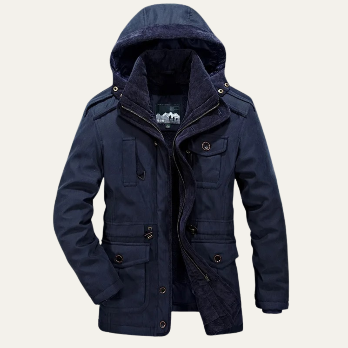 The Halstead Men’s Military Thermal Winter Hooded Jacket