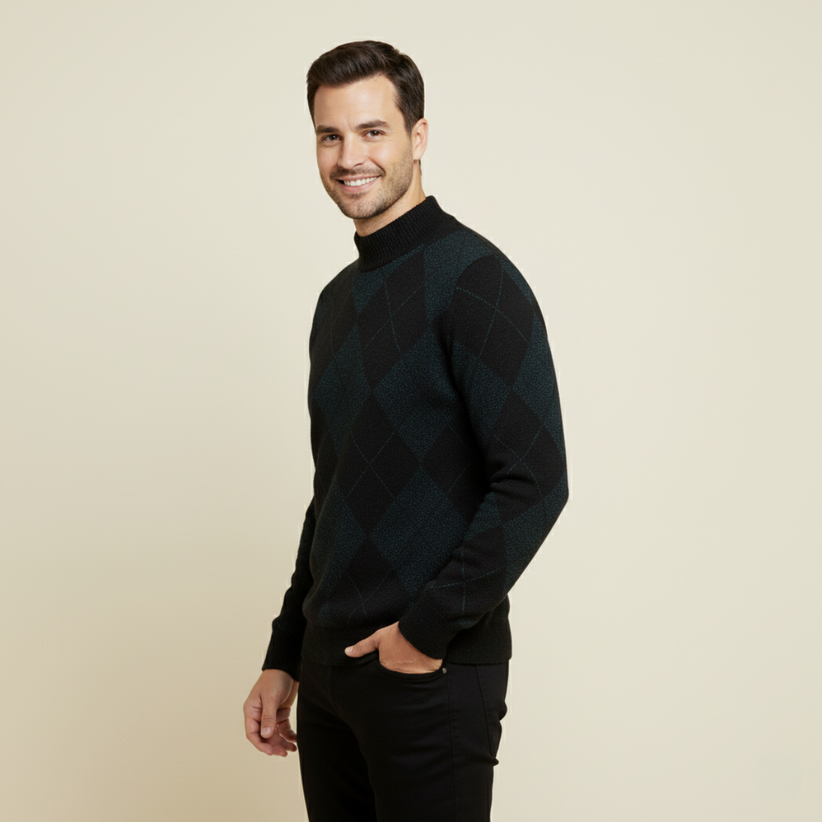 The Ortisei Men’s Soft Fuzzy Warm Knit Jumper