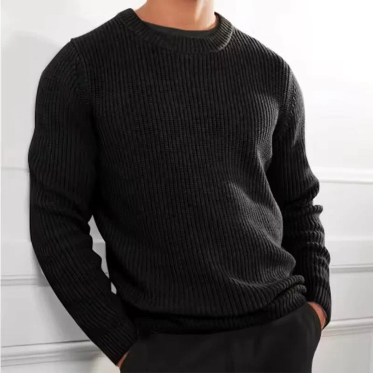 The Tokyo Merino Wool Ribbed O-Neck Jumper