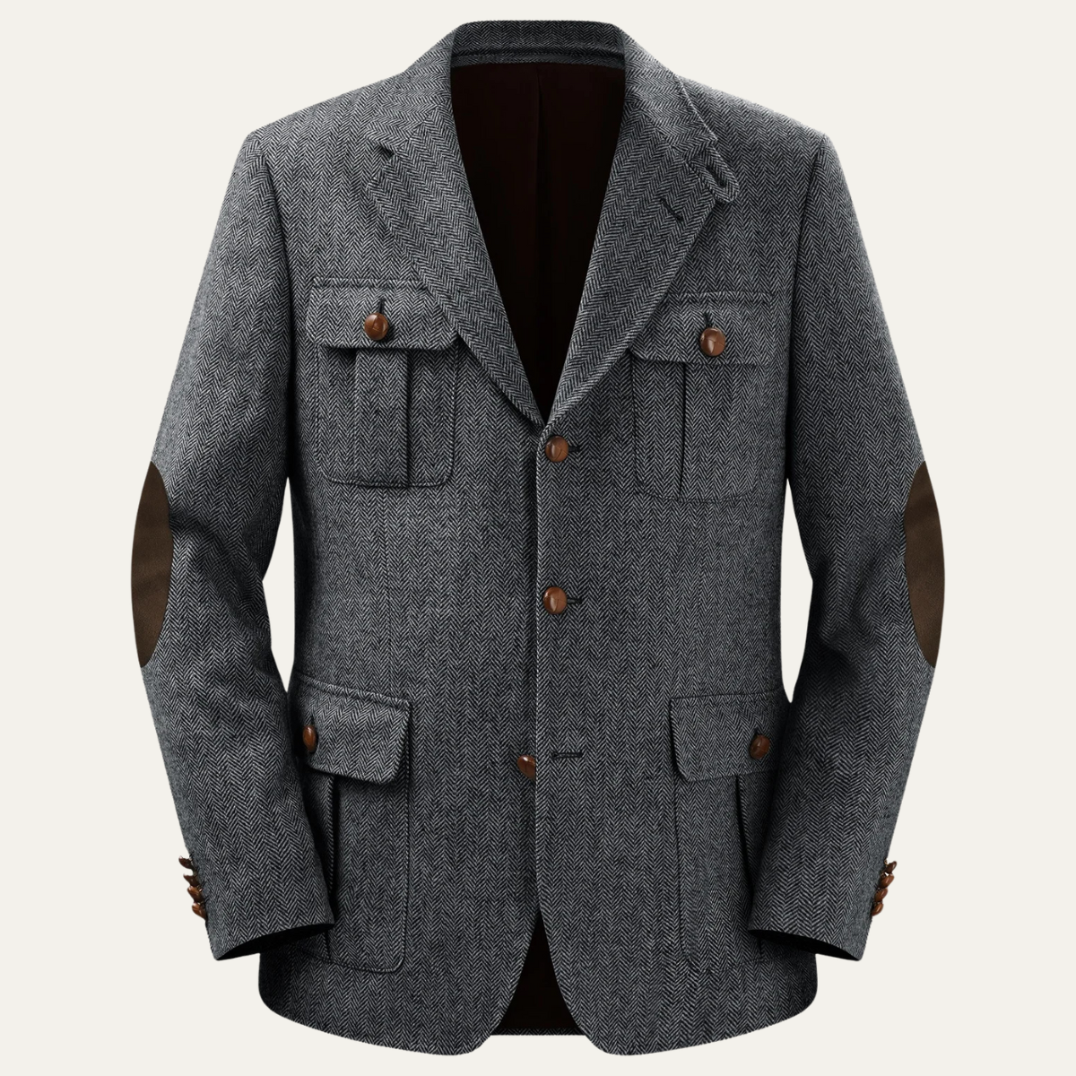 The Olbia Men’s Tweed Blazer Jacket with Elbow Patches