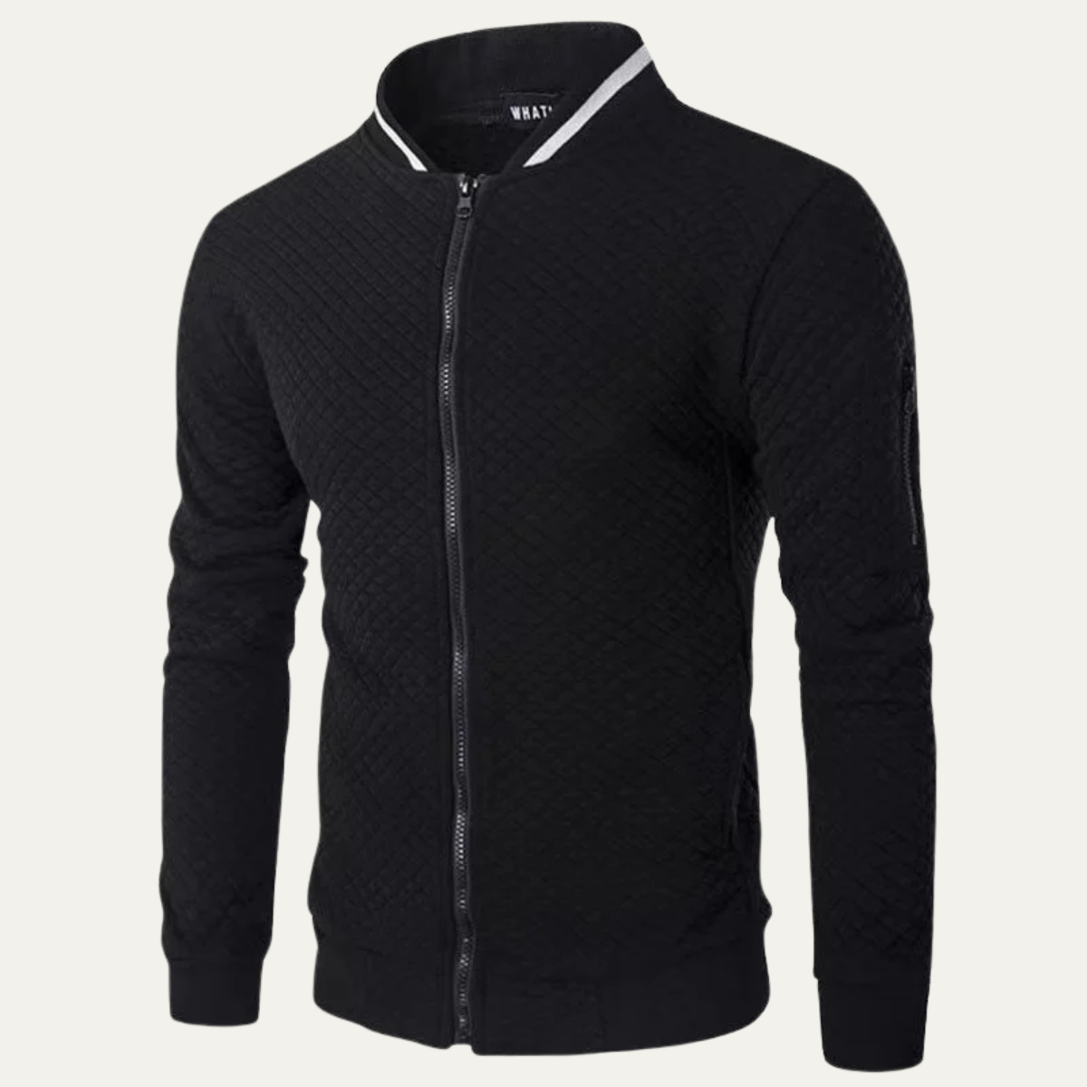 The Monopoli Men’s Lightweight Diamond Quilted Bomber Jacket