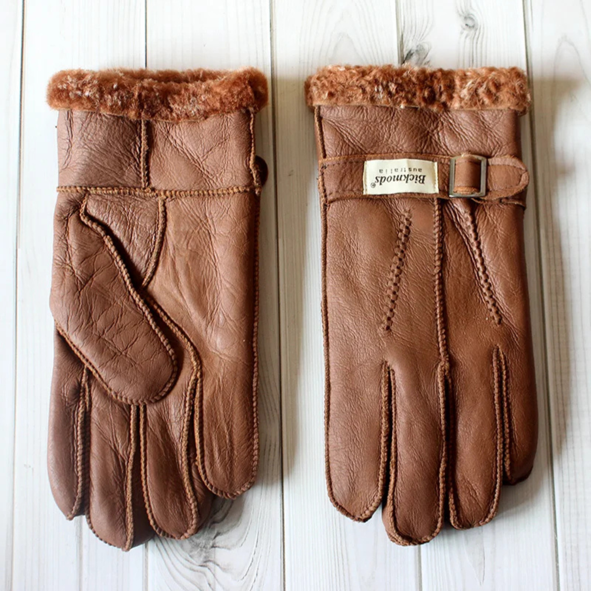 The Brenton Men’s Sheepskin Fur Winter Gloves