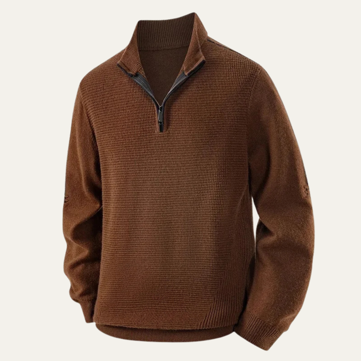 The Bologna Men’s Thick Fleece Half Zip Knitted Jumper
