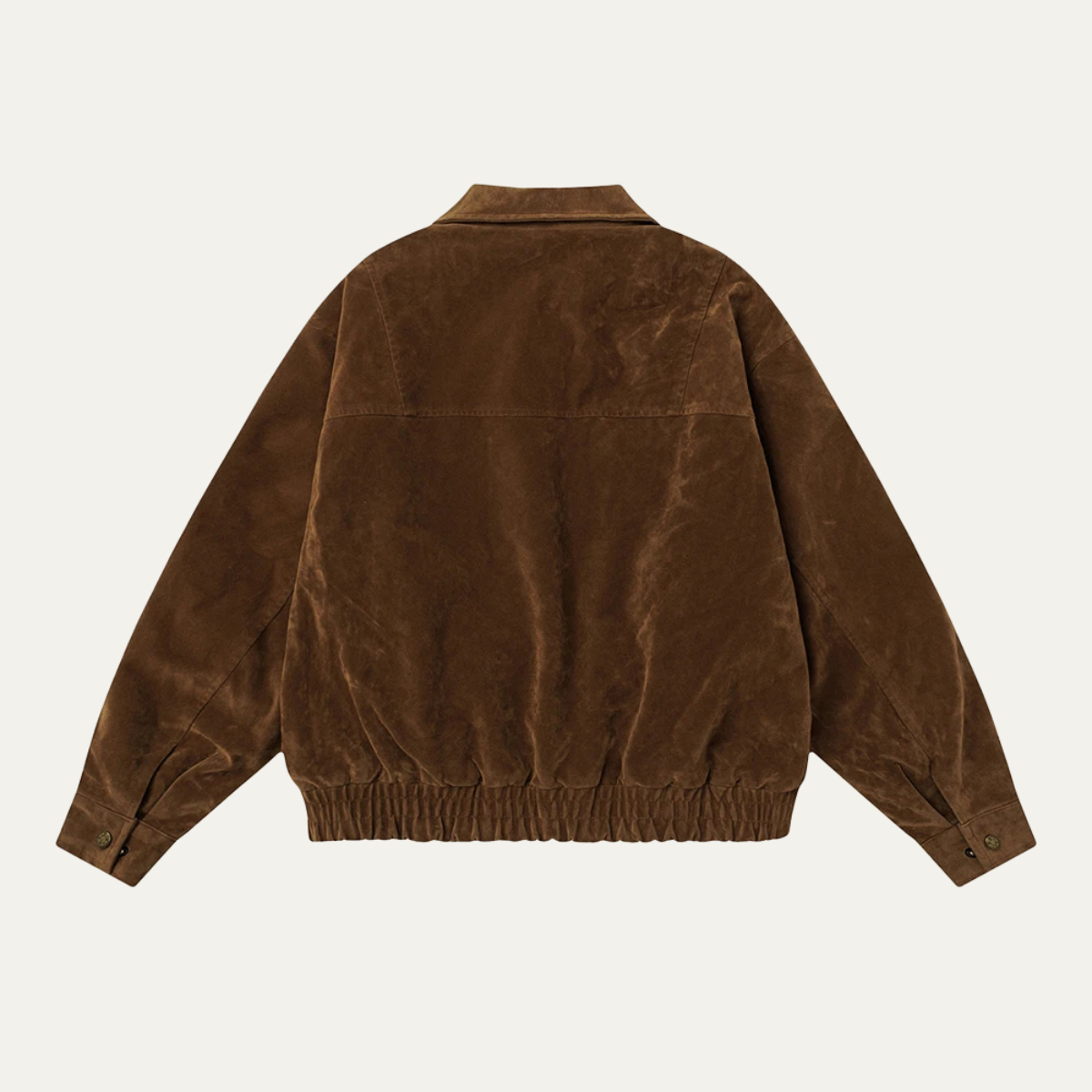 The Caldaro Men’s Retro Zip Up  Suede Bomber Jacket