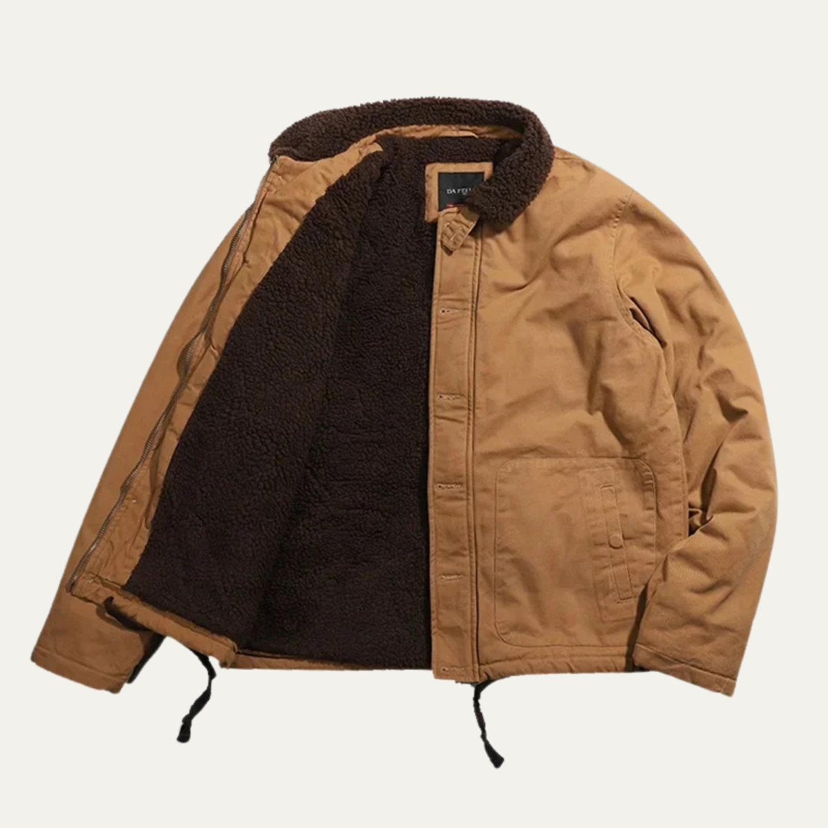 The Chatsworth Men’s Vintage Military Cotton Sherpa Lined Jacket