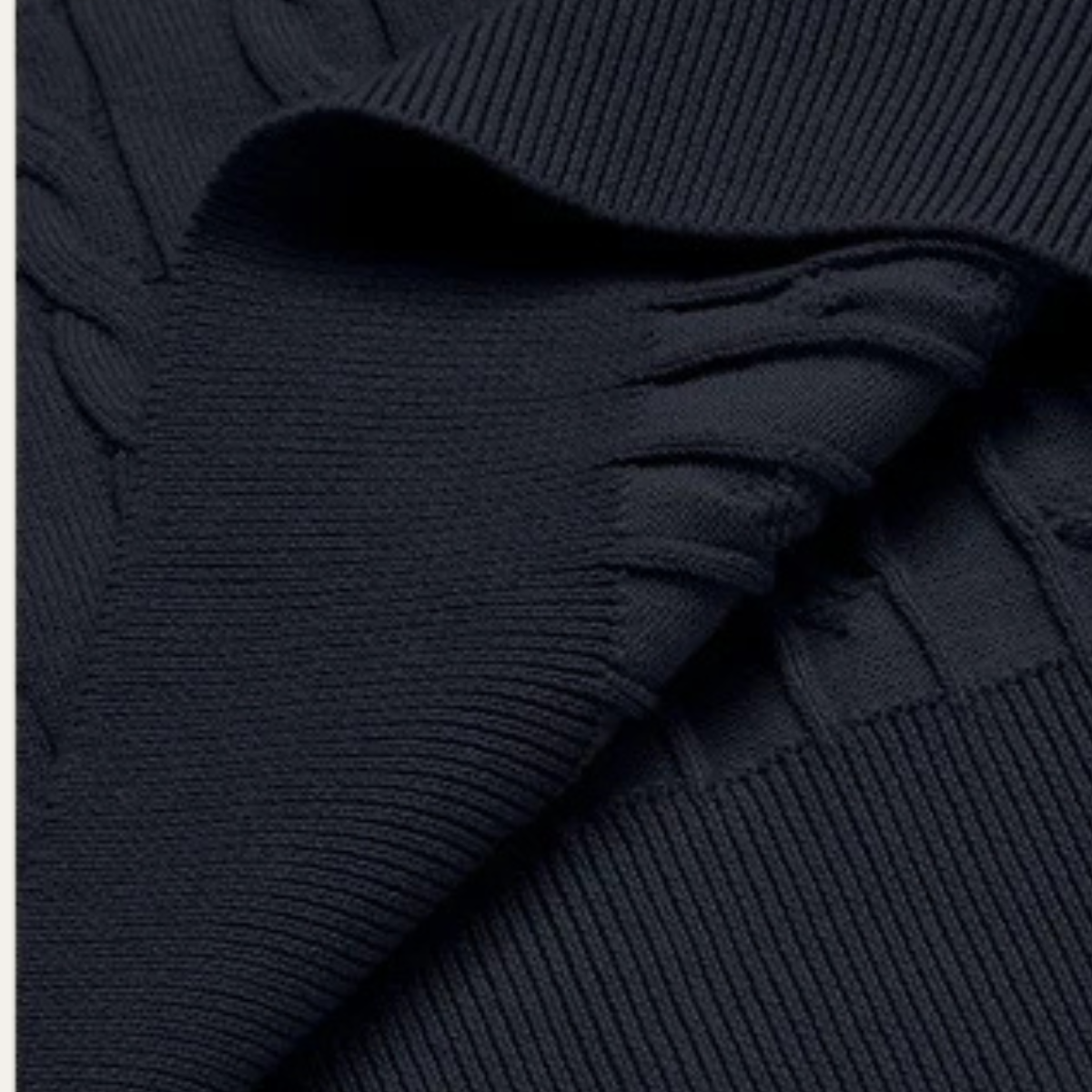 The Carcassonne Men’s Cable Knit Crew Neck Cotton Jumper