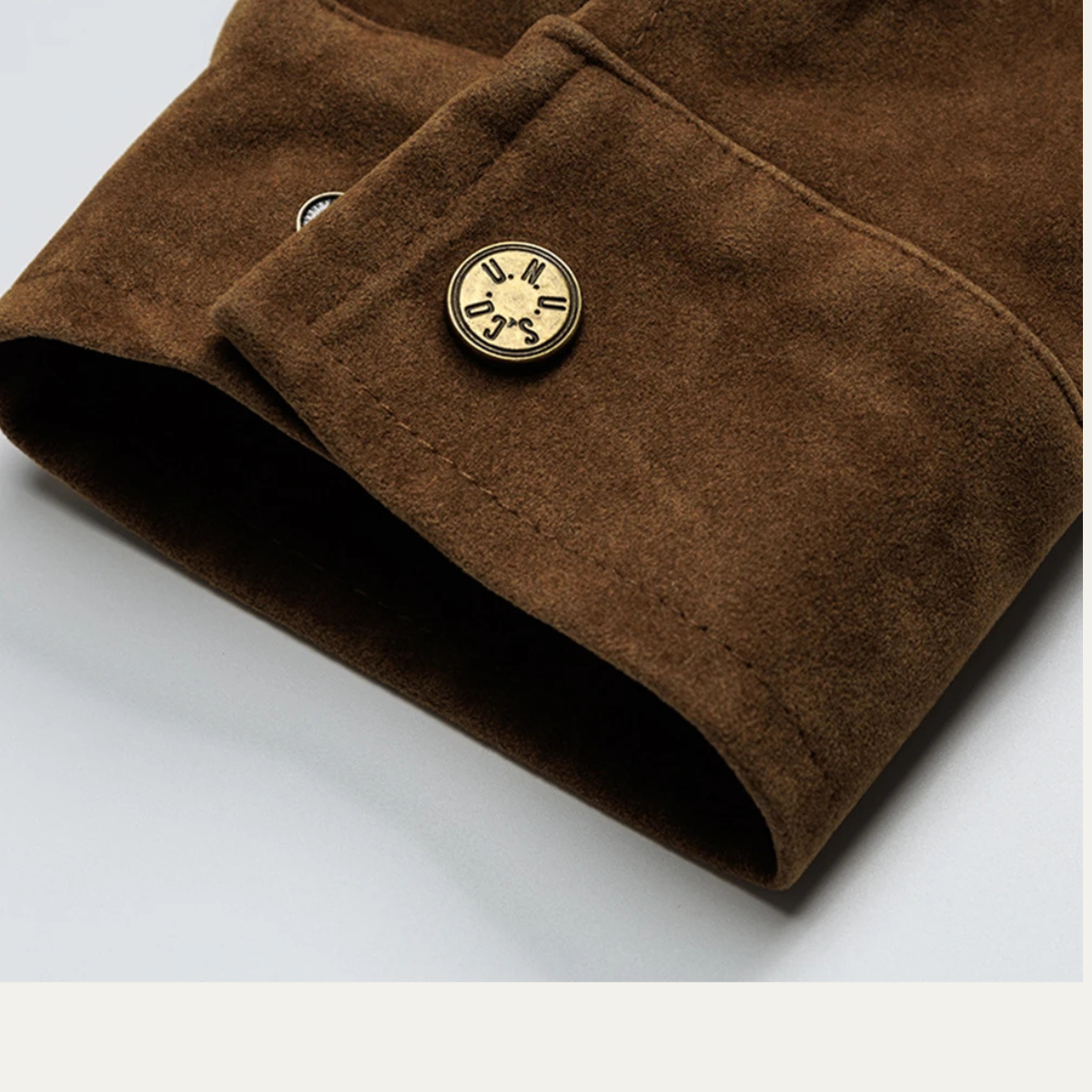 The Caldaro Men’s Retro Zip Up  Suede Bomber Jacket