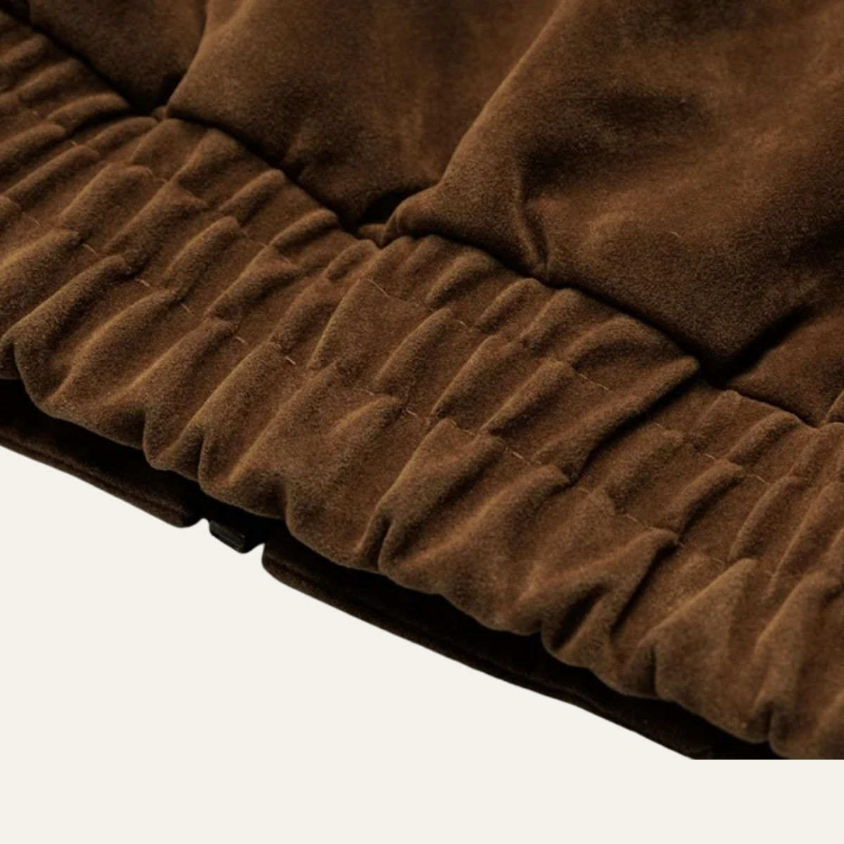 The Caldaro Men’s Retro Zip Up  Suede Bomber Jacket