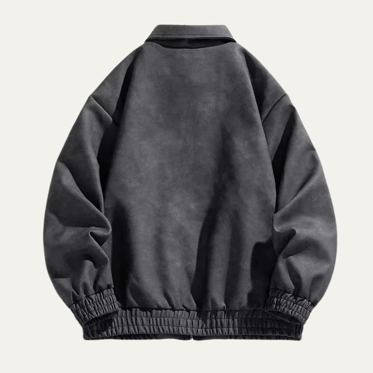 The Polignano Men’s Lightweight Zip Up Casual Suede Bomber Coat