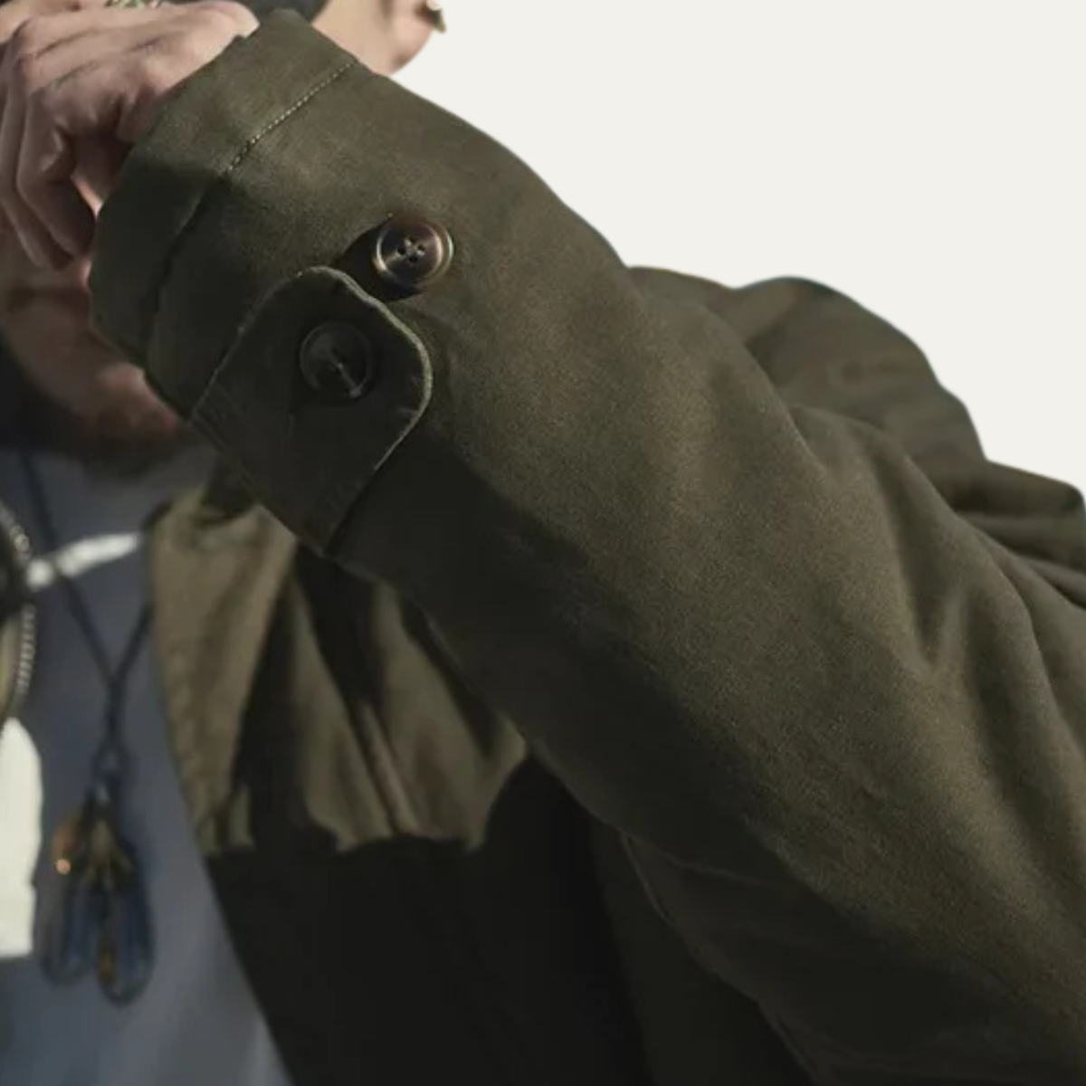 The Chatsworth Men’s Vintage Military Cotton Sherpa Lined Jacket