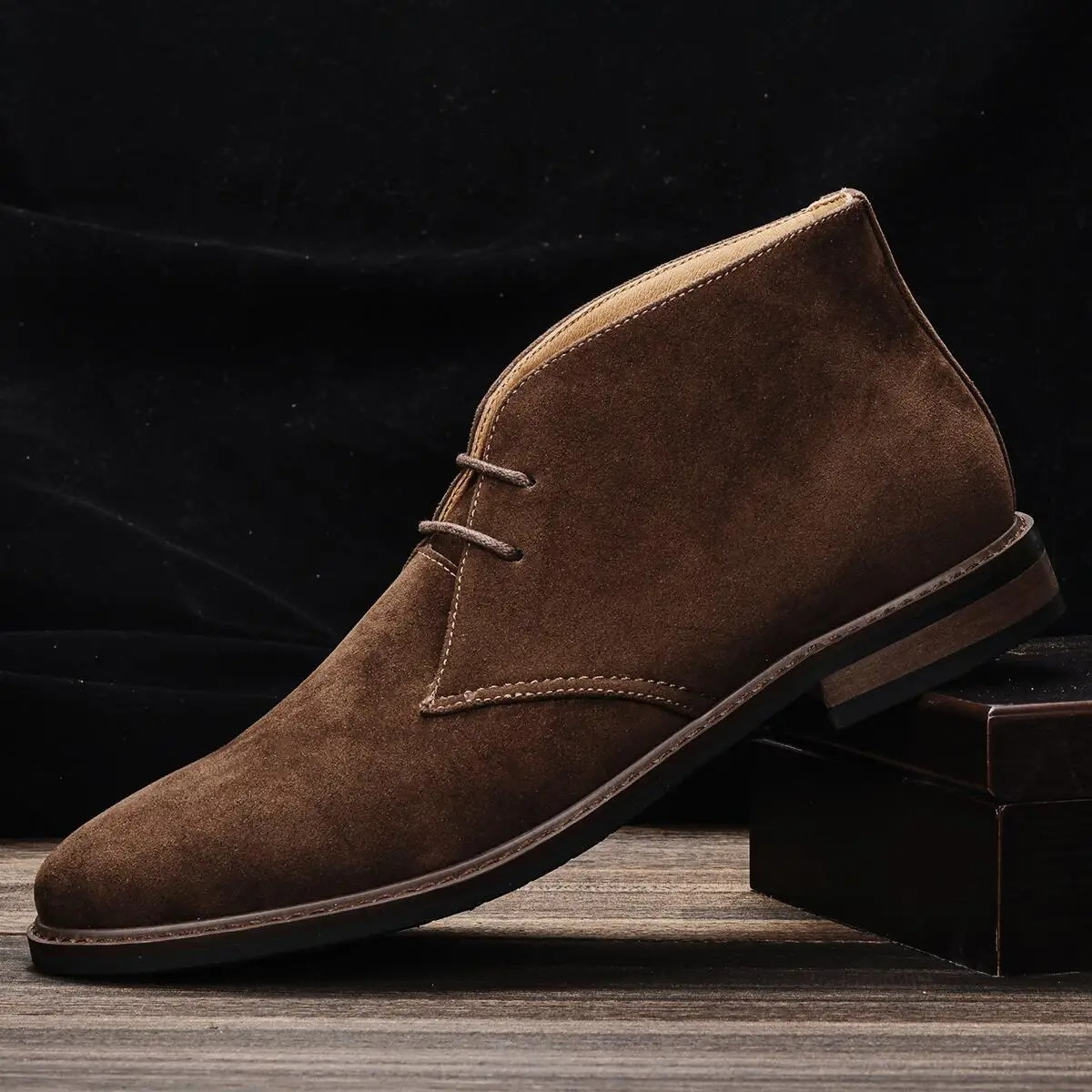 The Hammersmith Men’s Classic Lace Up Brown Suede Boots