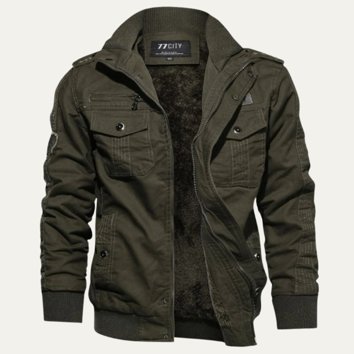 The Sydenham Men's Windproof Multi Pocket Military Style Bomber Jacket