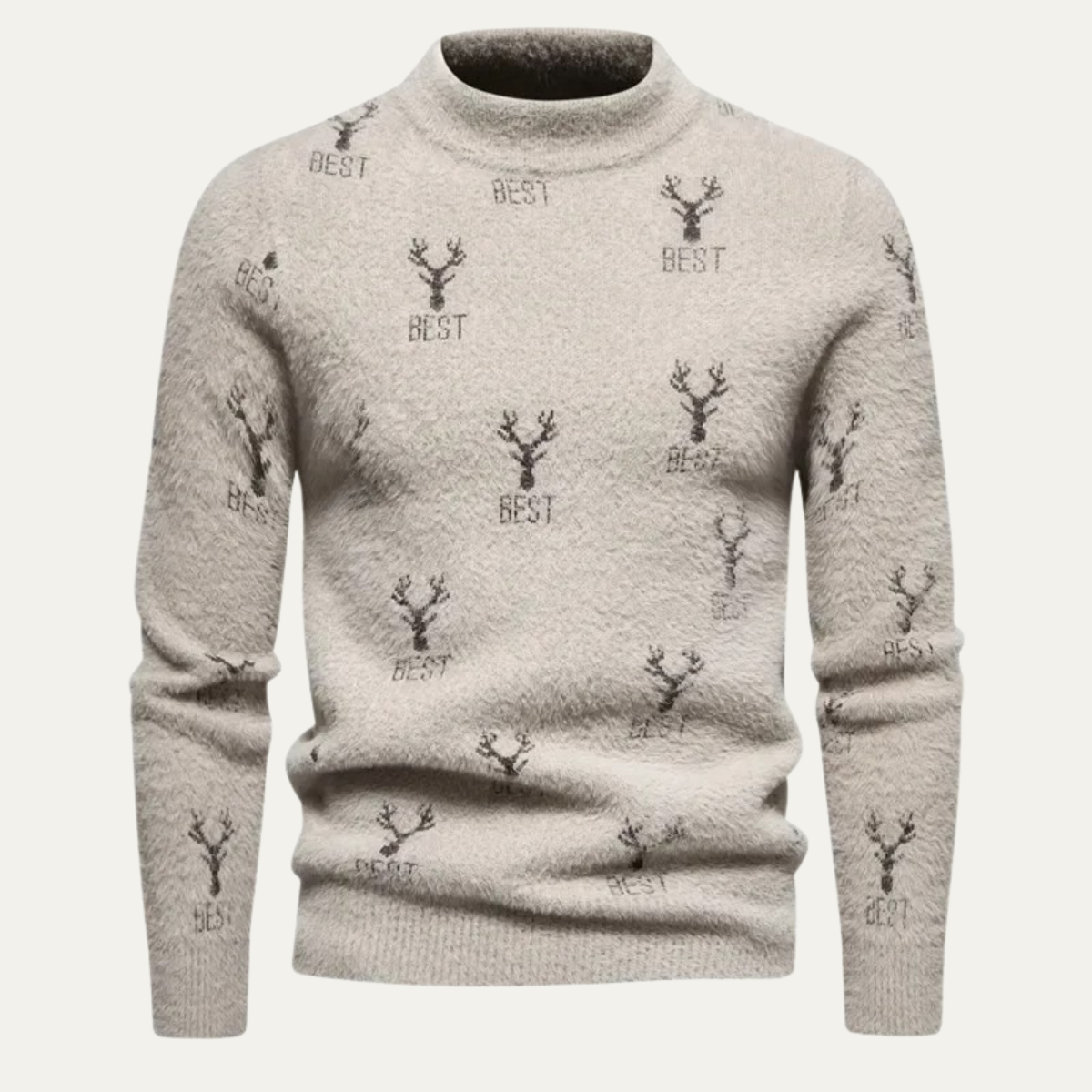 The Bormio Men’s Winter Patterned Crew Neck Knit Jumper