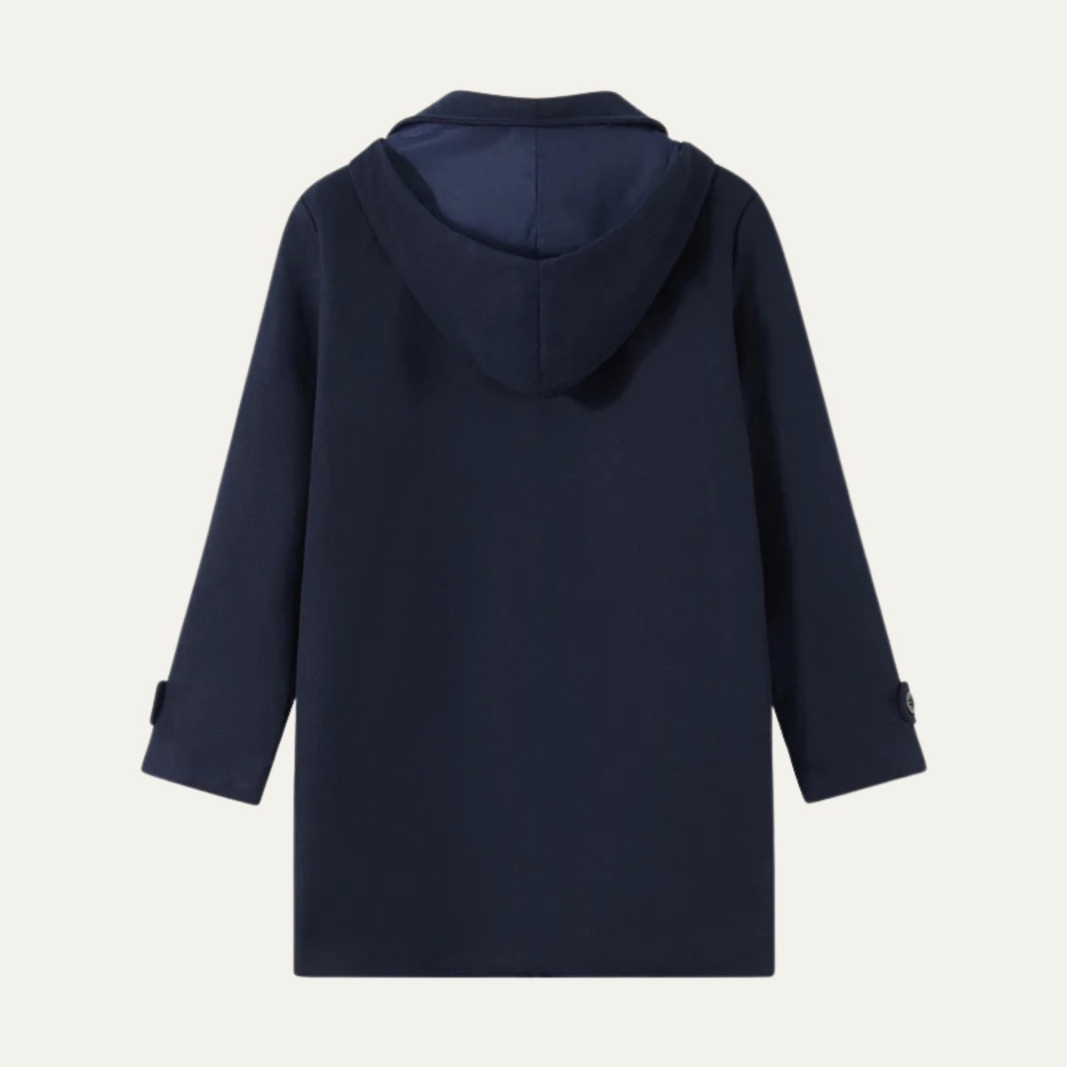 The Durham Men’s Warm Winter Navy Blue Wool Duffle Coat