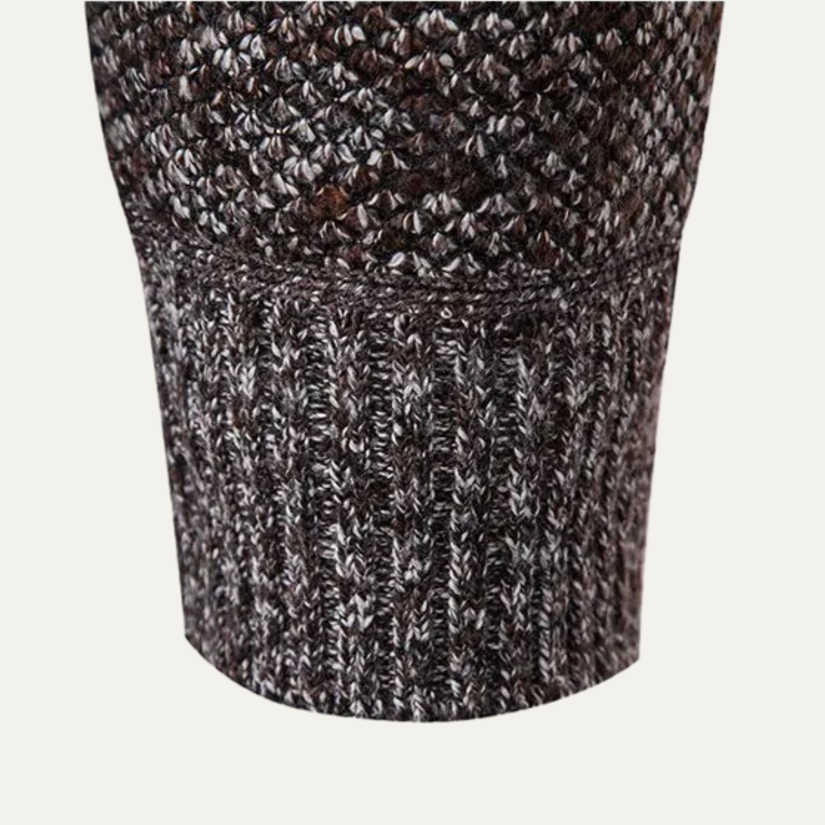 The Amalfi Men’s Knit Fleece Zip Cardigan with Diamond Pattern