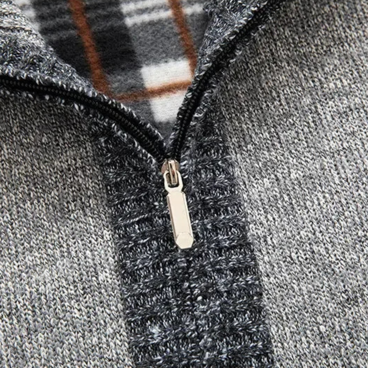 The Cirencester Men’s Thick Fleece Lined Zip Warm Knit Jacket