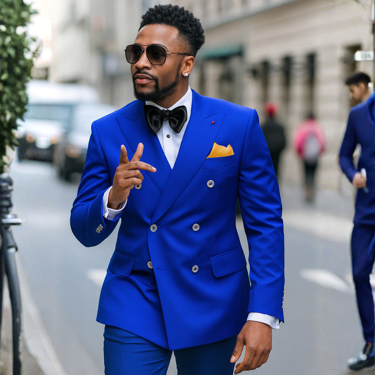 The Sandbanks Men’s Slim Fit Double Breasted Blazer Jacket