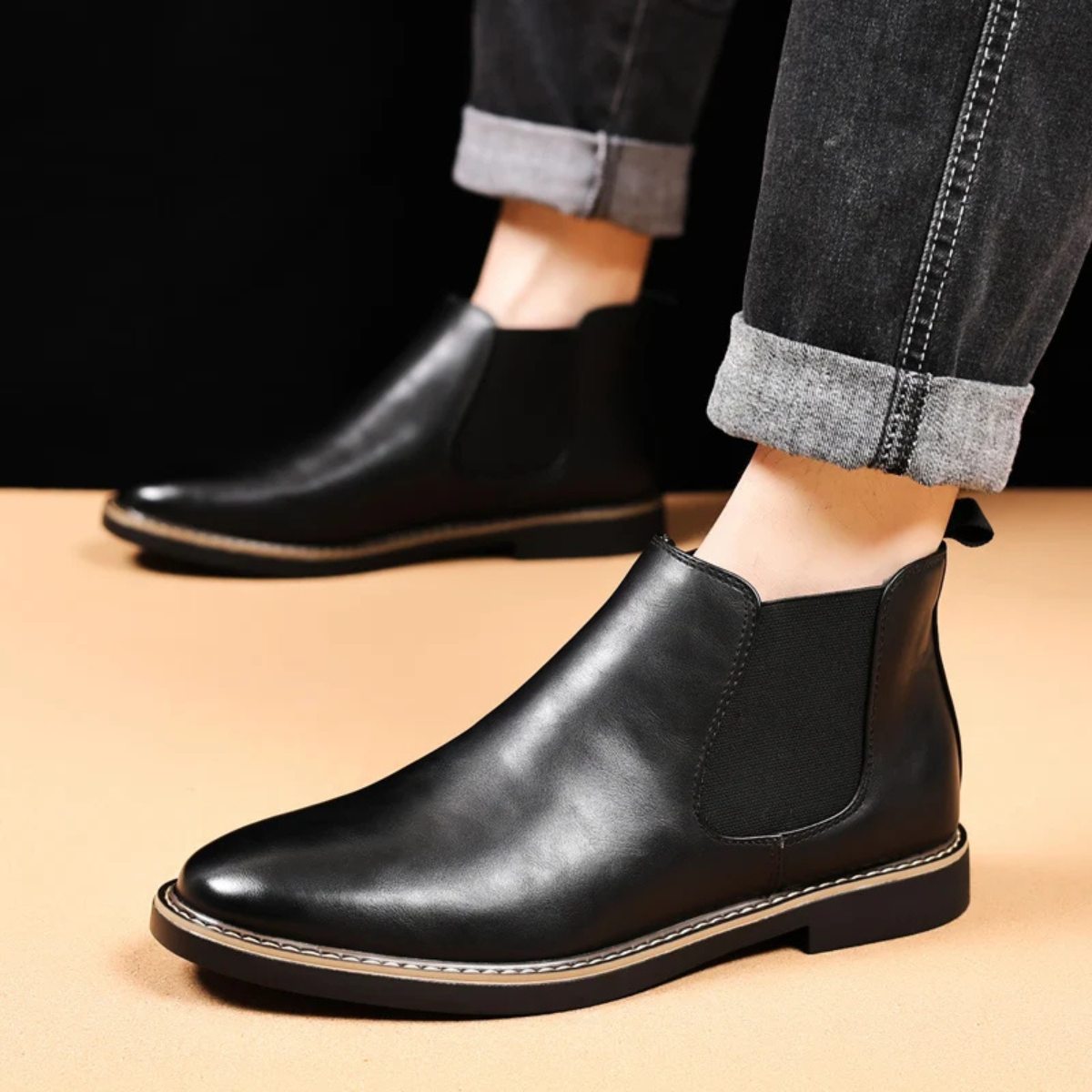The Ascot Men’s Elegant Leather Chelsea Boots