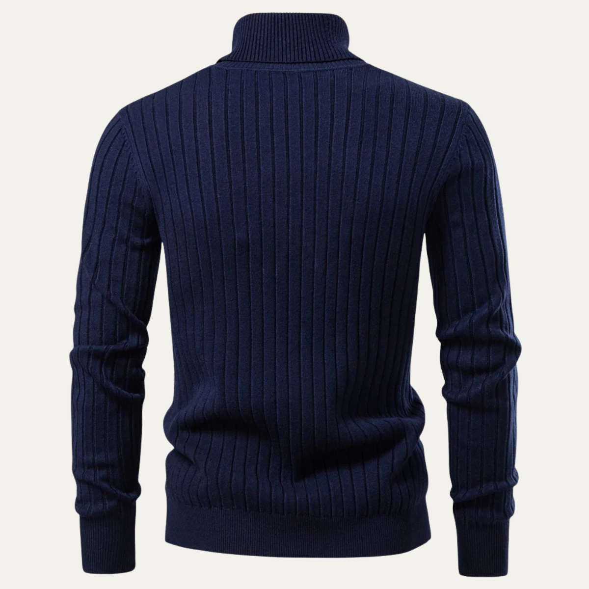 The Broadway Men’s Ribbed Turtleneck Winter Knit Jumper