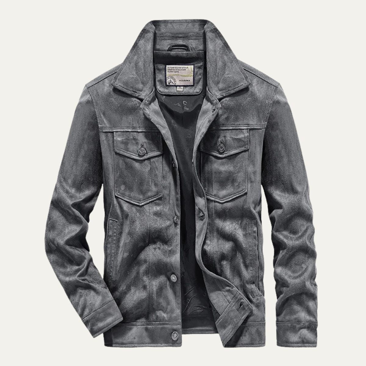 The Vintage Suede Cargo Jacket for Men — Lightweight Outdoor Style