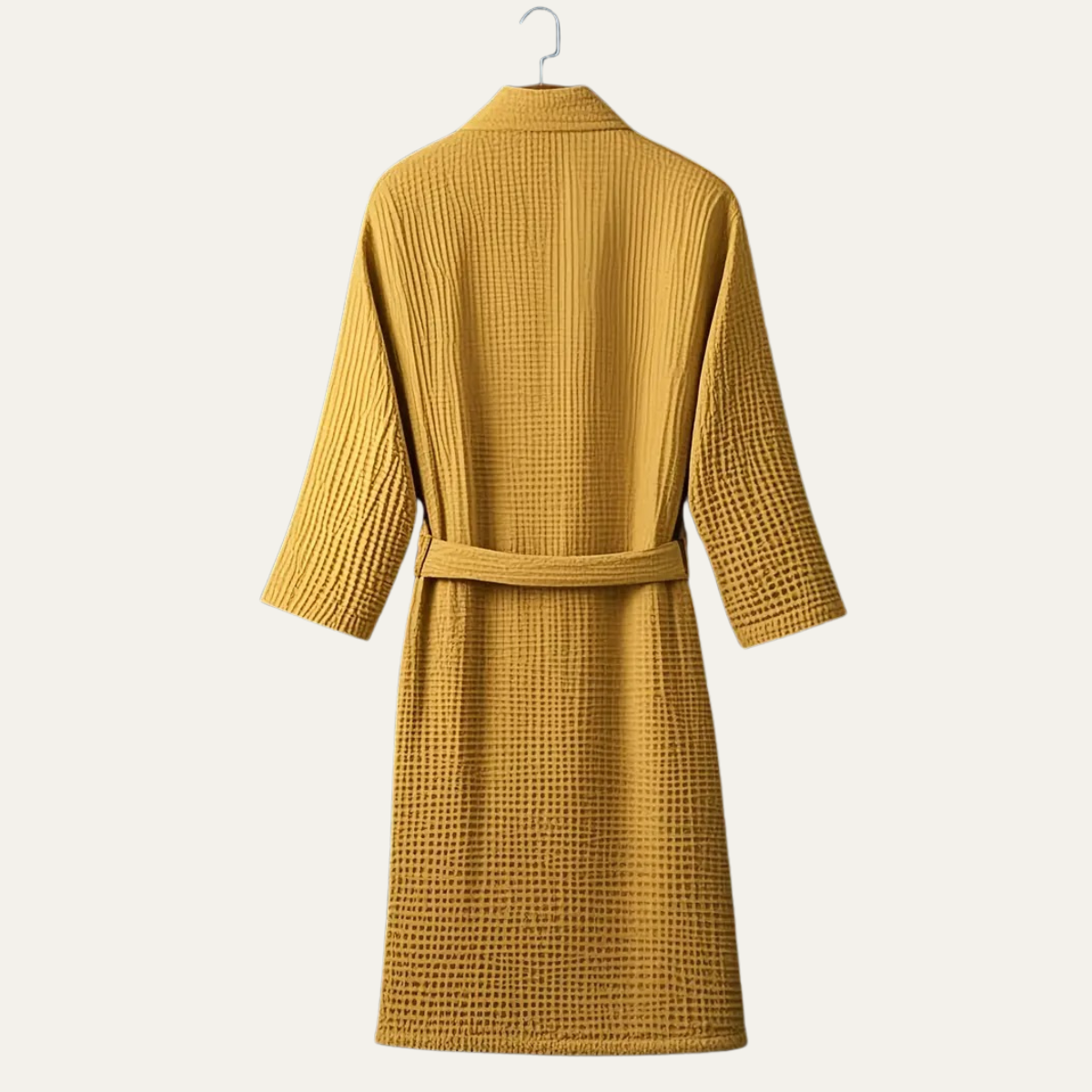 The Eastbourne Men's Cotton Waffle Lightweight Spa Bathoobe with Belt