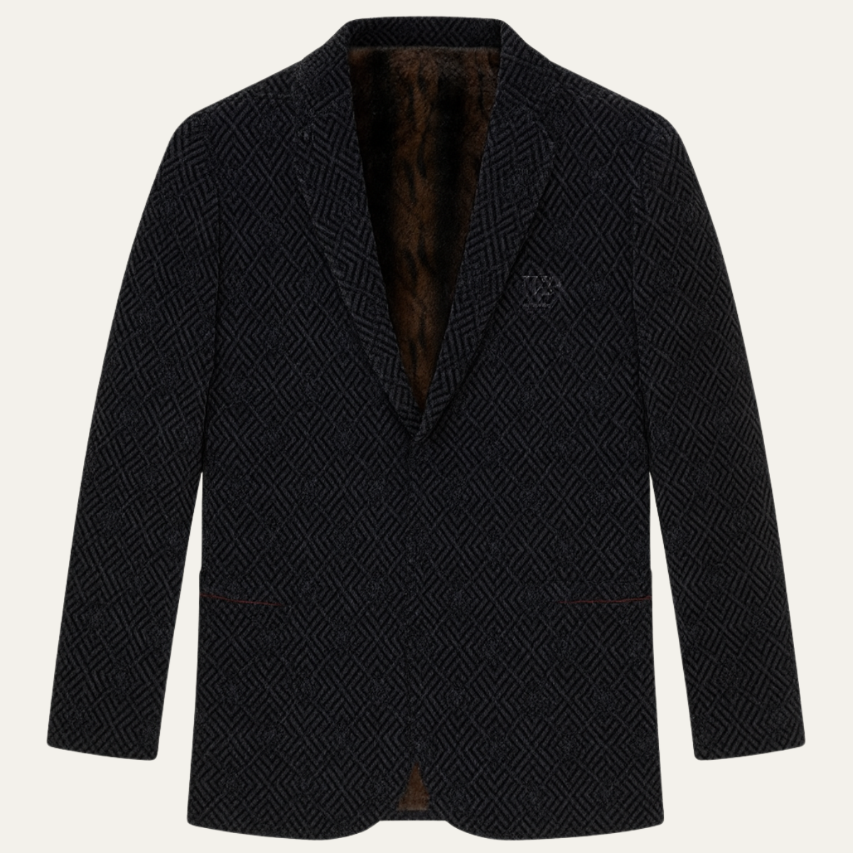 The Gualdo Tadino Men’s Winter Thick Fleece Lined Blazer Jacket